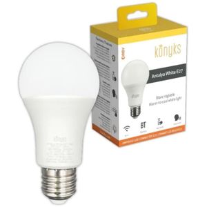 AMPOULE INTELLIGENTE Ampoule connectée - KONYKS - Antalya White E27 - LED Wifi + Bt - 780 Lumens - 9 W - Blanc réglable - Compatible Alexa / Google Home