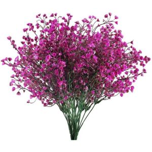 FLEUR ARTIFICIELLE 4 Lots Artificiels Buissons Fleurs Décoratives pour Arrangement Floral, Centre de Table, Décoration de Jardin Maison (Fuchsia)