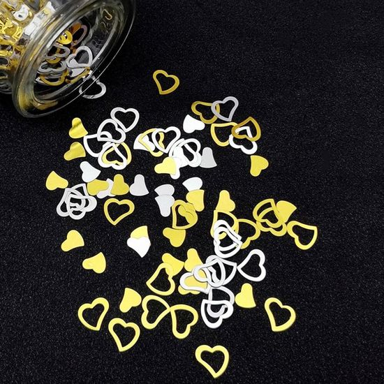 6000 Confettis Cœurs Rouge Et Blanc - 2,5 Cm - Pour Mariage, Anniversaire, Saint-Valentin - Biodégradable