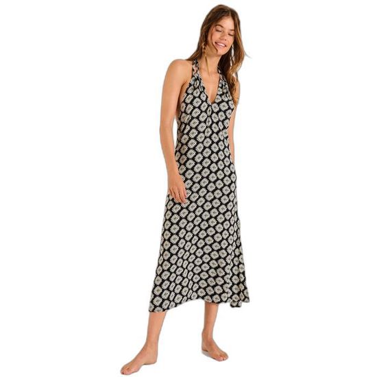 Robe Banana Republic - Blanc Cassé Et Noir - Taille 2 - Sans Manches, Longueur Genou - Occasion TB