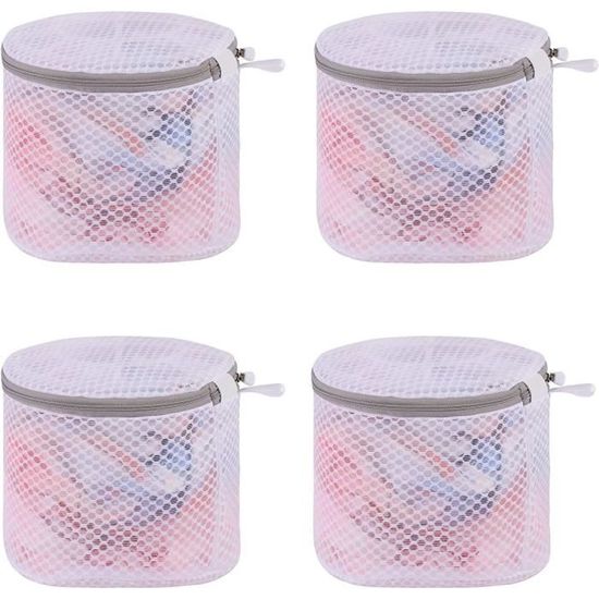 2 Pcs Filet à Linge, Sac à Linge Avec Cordon Réutilisable Sac De Lavage En Maill