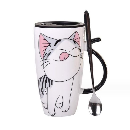 Mug Chat Kawaii Gourmand 600ml-Grand Mug XXL Blanc en Porcelaine-Mug  Japonais à Thé&Café-Avec Couvercle Isotherme- Lucky Cat-Blanc - Cdiscount  Maison