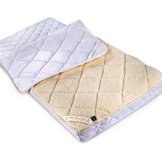 Surmatelas Réversible 100% Laine D’Agneau Mérinos Cachemire – 140 X 190 Cm, Douceur & Thermorégulation