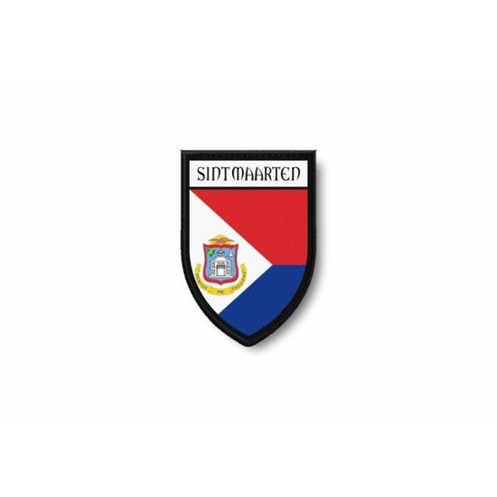 Patch Brodé Drapeau Saint Martin Akachafactory - Thermocollant 7x4.5cm