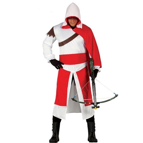 Costume de chevalier Assassin's Creed - Homme - Rouge et noir - Licence Assassin's Creed