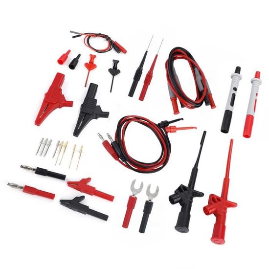 Kit D'extension De Câble De Test Multimètre : Fiche Banane 4 Mm Vers Jack Fils En Silicone 501259