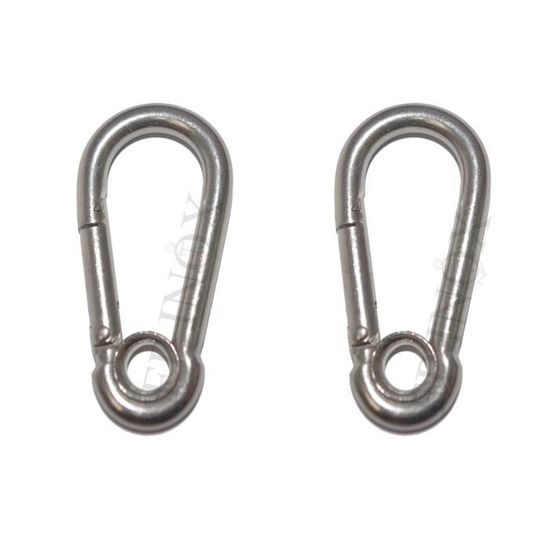 Mousqueton à œil 5 Mm – Lot De 4 – Inox A4 – Longueur 50 Mm – œil Intérieur 6 Mm