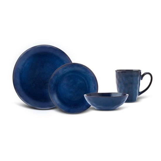 Service De Table 18 Pièces Karaca Minerva En Porcelaine Anglaise - Pour 6 Personnes - Accents Platine