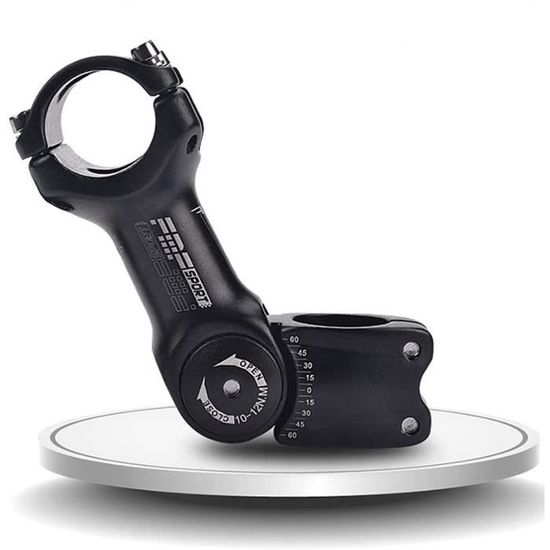 ANCLLO Potence De Vélo Réglable ±60° 25,4 Mm - 110 Mm Pour VTT Et Vélo De Route, Alliage Aluminium Robuste