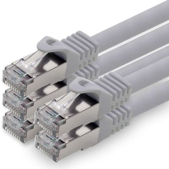 1Attack - 2M - Câble Réseau Cat 7 Lan Ethernet Cat7 Rj45 10000 Mo-S ...