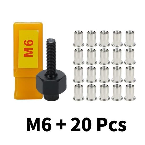 Mandrin Pour Pince à Écrous Rivets BGS 407-M6 - Compatible Avec Pince Art. 407 - Filetage M6