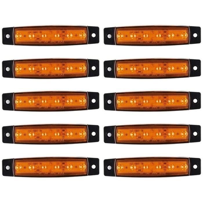Asudaro Feux De Position Latéraux LED Pour Camion – 10 Ou 20 Pièces – 12V/24V – Rouge/vert/jaune