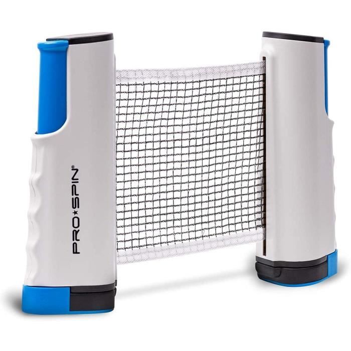 Pro Spin Filet de Ping Pong Portable pour Jouer Partout - Filet Ping Pong pour Table Rétractable Avec Sac de Rangement Pratique 61