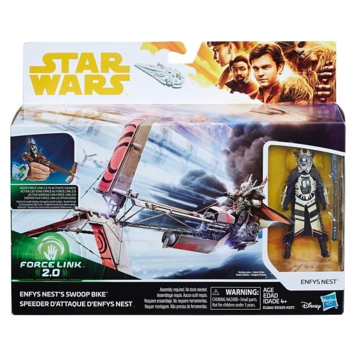 Vaisseau Star Wars Force link 2.0 : Speeder Attaque + Figurine Enfys Nest - Vehicule Et Personnage Disney - Nouveaute
