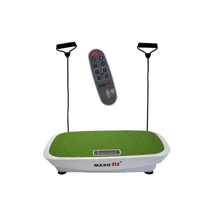 MAXOfit® Plate forme vibrante Greenline MF-21 avec télécommande et sangles d entraînement ajustables