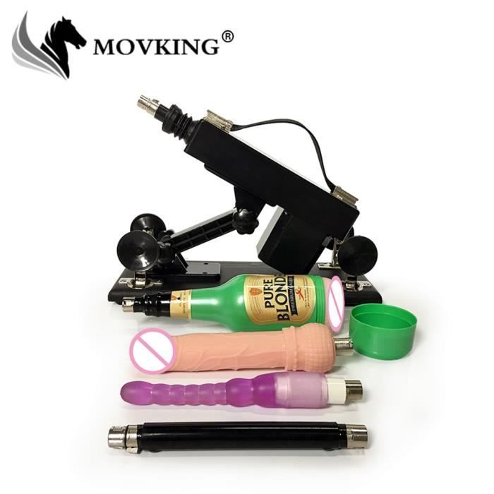 MOVKING automatique rétractable sexe mitrailleuse avec vagin tasse et Anal gode amour pistolet Machines sexuelles pour-Type Rose