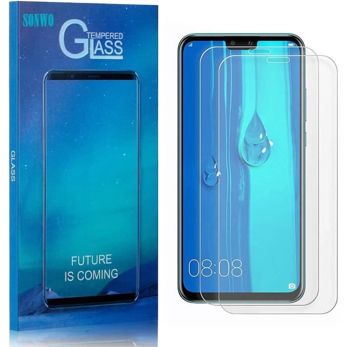 Protection écran Y9 2019 en Verre trempé, Film Vitre Protecteur résistant HD Ultra Transparent Protection écran Huawei Y9 201NF