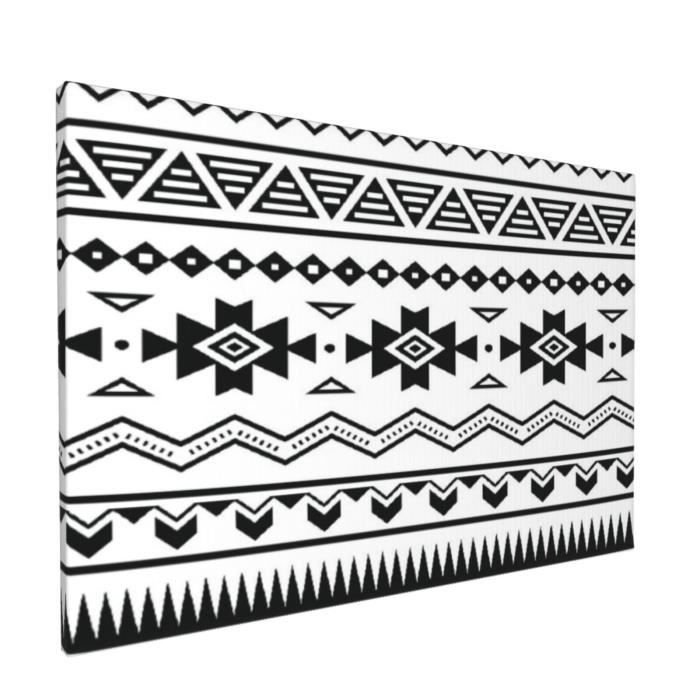 Impression sur Toile,Aztec American Folkloric Art Borders Ancient Tribal Amérique du Sud Culture Impression artistique,Décoratif