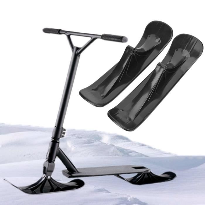 Traîneau de ski, 1 paire de traîneau de ski de neige noir, ensemble de scooter de neige d'hiver, accessoires de traîneau de
