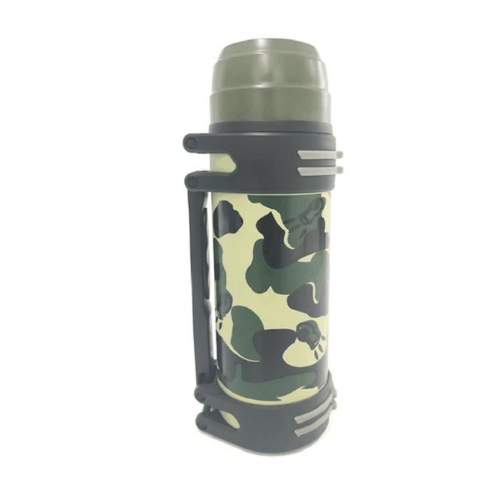 2000 ML Thermos Bouteille Isotherme En Acier Inoxydable de Voyage de Grande Capacité Thermos Bouteille de 24 heures Marron