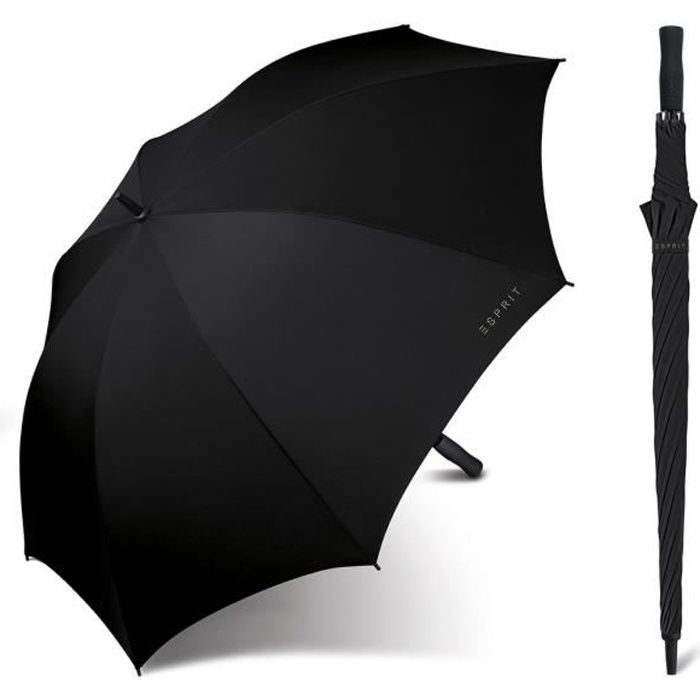 Esprit - Grand parapluie droit automatique femme Golf black 50101 taille 96 cm
