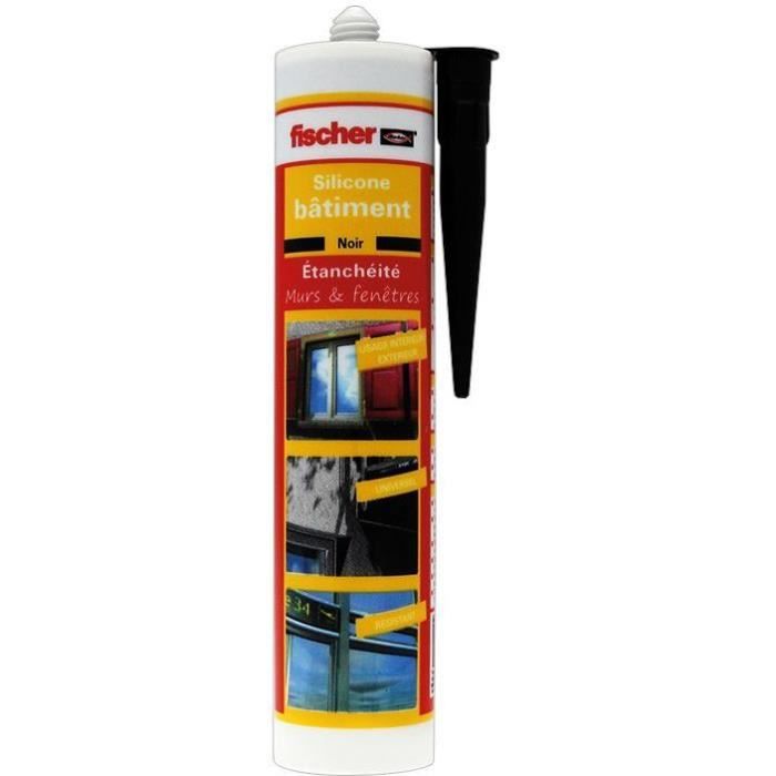 Mastic bâtiment silicone 310mL - noir