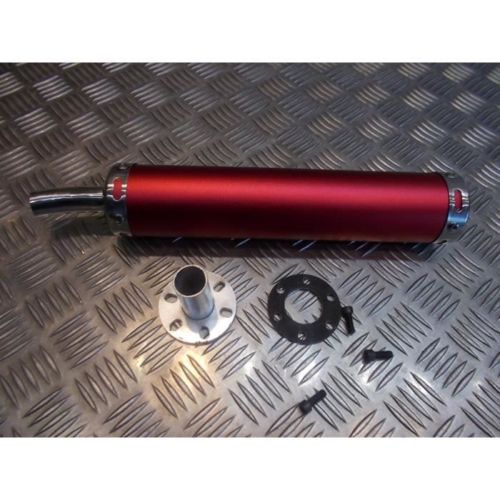 cartouche silencieux universel adaptable rouge pour pot echappement scooter moto mecaboite 50 125