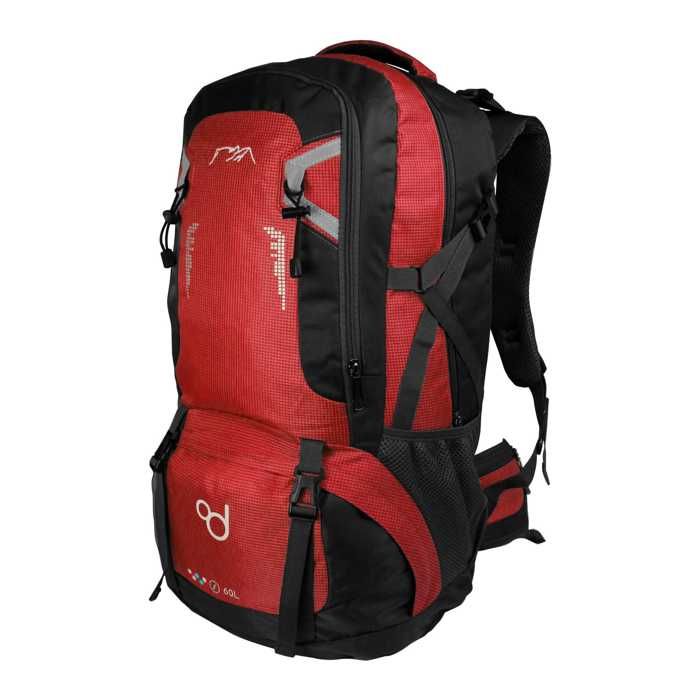 OCIODUAL Sac à Dos Rouge 60L de Voyage Respirant Ultraléger Résistant a L'Eau Nylon en Bagage pour la Randonnée Camping