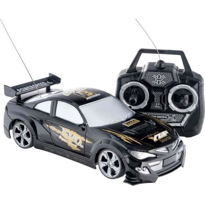 Voiture de course radiocommandée noire
