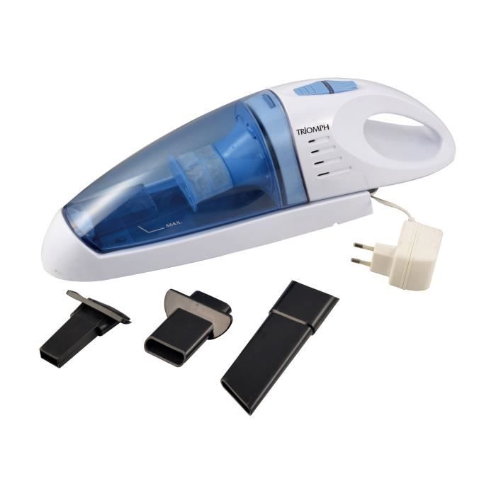 Triomph ETF942 Aspirtette à Main sas fil. Eau et poussière 450 milliliters, Bleu Piscine/Blanc
