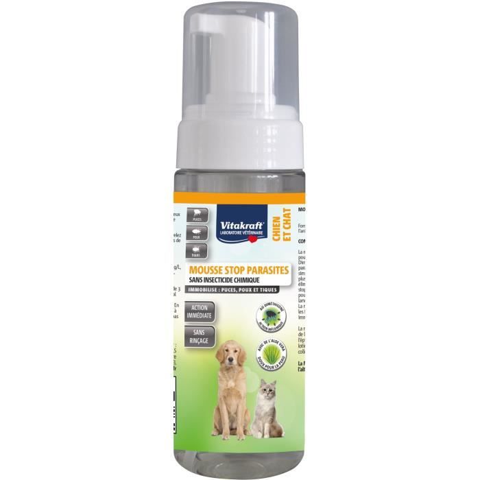 VITAKRAFT Mousse stop parasites Diméthicone - Chien et chat - 150 ml
