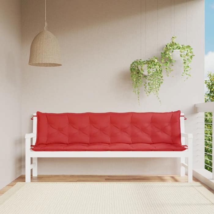 VidaXL Coussins de banc jardin 200x50x7 cm lot de 2