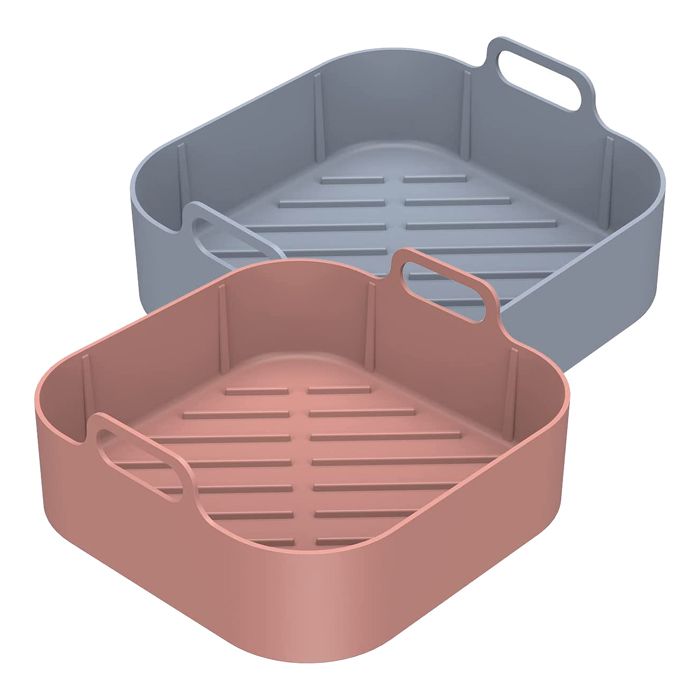 Moule En Silicone Pour Friteuse à Air - Panier Carré Réutilisable, Antiadhésif Et Facile à Nettoyer