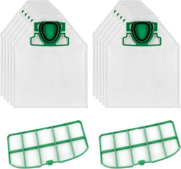 10 Staubsaugerbeutel Für Vorwerk Kobold VK200 FP200 - 5-lagige Microvlies Filtertüten Mit 2 HEPA Filtern