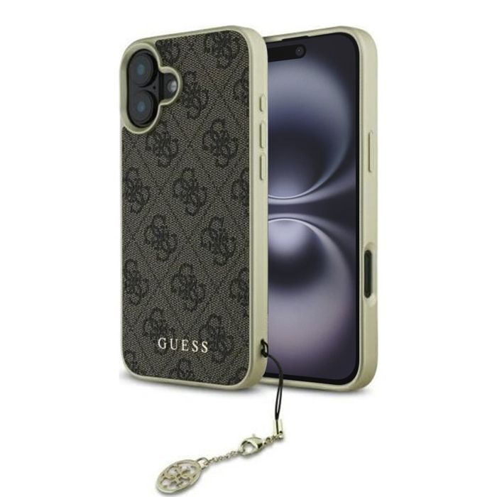 Coque pour iPhone 16 Plus Guess Hardcase 4G Charms Collection GUHCP16MGF4GBR - vue 8