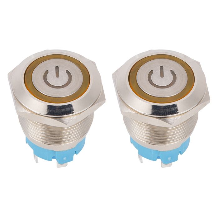 Lot De 2 Interrupteurs Bouton-poussoir Pour Porte De Réfrigérateur - 2 Broches, Gris, Compatible La Plupart Des Modèles