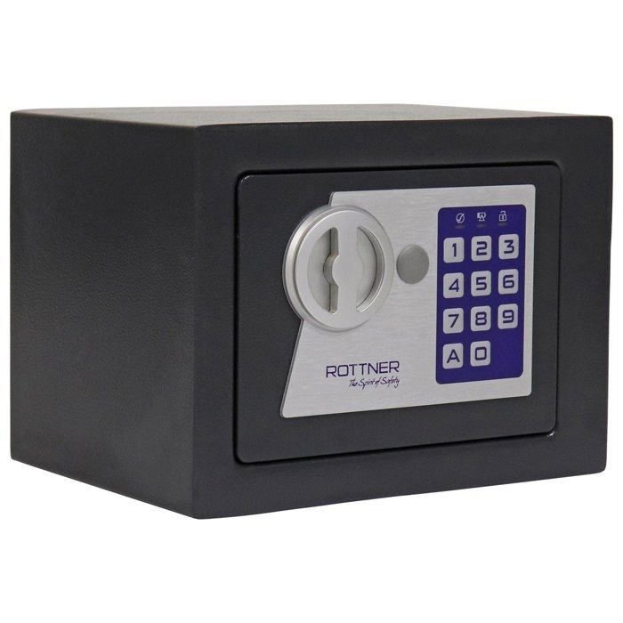 Coffre-fort - ROTTNER - Jupiter 1 - Serrure électronique - Ouverture durgence - Anthracite 23x17x17 cm Coffre-fort - ROTTNER - Jupiter 1 - Serrure électronique - Ouverture durgence - Anthracite 23x17x17 cm