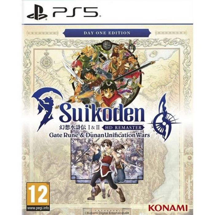 Jeu PS5 - KONAMI - Suikoden 1 & 2 HD Remaster - Day One Edition - Jeu de rôle - Blu-Ray
