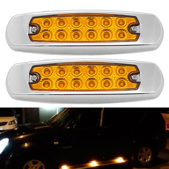 Feux Latéraux LED Avant/arrière Pour Cadillac ATS 2014-2021 - Clignotants Blancs Clairs, étanches | 2 Pièces, Installation Directe