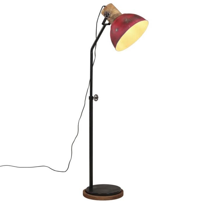 vidaXL Lampadaire 25 W rouge délavé 30x30x100-150 cm E27 lampe lampe sur pied lampe industrielle lumière lampe de 371962