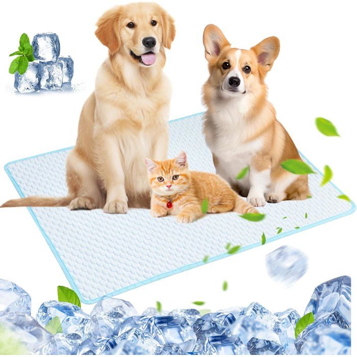Comparer les prix de Tapis rafraîchissant pour chiens et chats : 50 x 70 cm Couverture rafraîchissante pour chien chat Coussin rafraîchissant dété