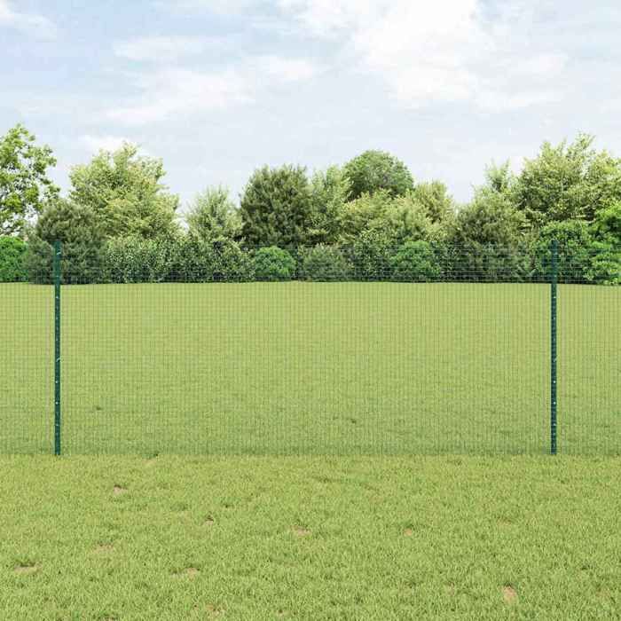 vidaXL Set de Clôture de Jardin 2 pièces Métal recouvert de plastique