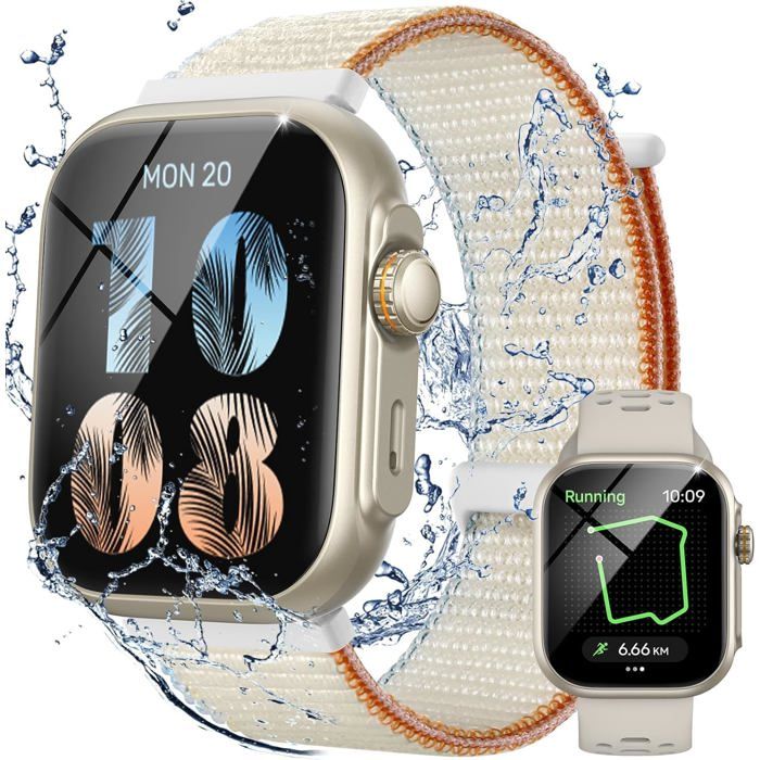 Montre Connectée Homme Femme Avec Appels Bluetooth Smartwatch Avec Gps 3Atm Étanche 1 85 Montre Avec 100+ Sports Fréquence[S80]