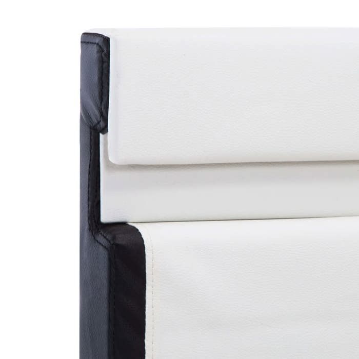 2 Place Cadre de lit - BURKE - Lit double - avec LED - sans matelas - blanc 160x200 cm LE12