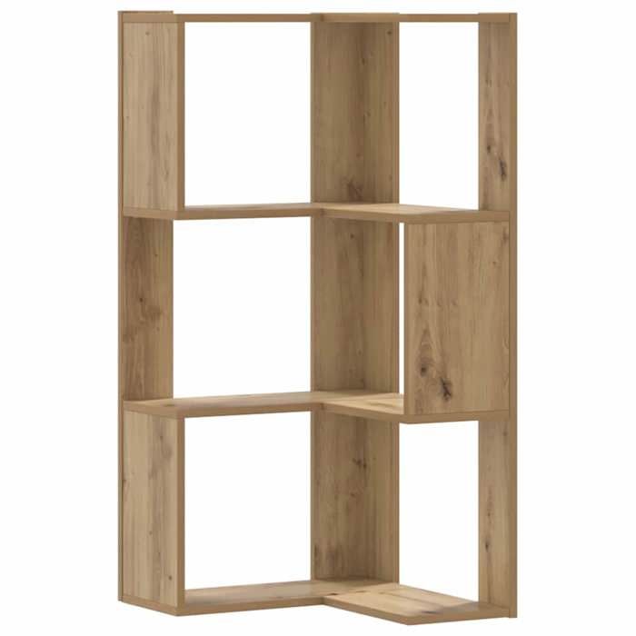 Bibliothèque dangle 3 niveaux - vidaxl - Chêne artisanal - Bois dingénierie - 50x50x102 cm - Facile à nettoyer