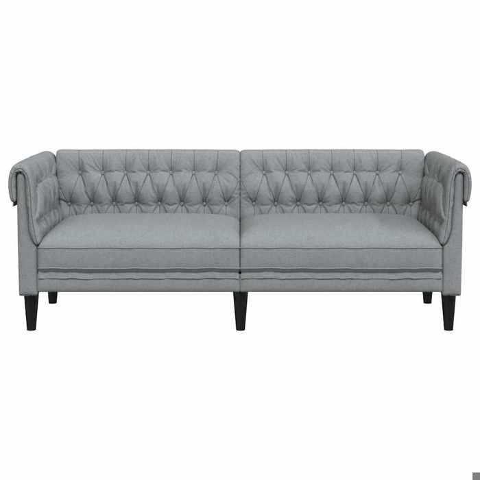 Promotion janvier Sofa en tissu - mango - Canapé Chesterfield - Gris clair 201.5x74.5x74.5 cm - tissu SS2124