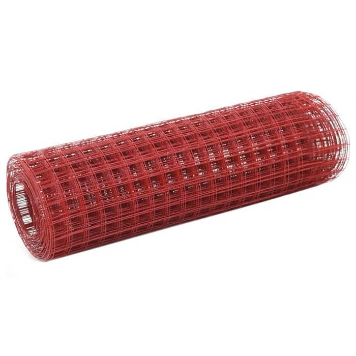 BURKE@ Rouge Grillage Acier avec revêtement en PVC 10x0 5 m Rouge 1.7 kg Haute qualité A625 BURKE@ Rouge Grillage Acier avec revêtement en PVC 10x0 5 m Rouge 1.7 kg Haute qualité A625