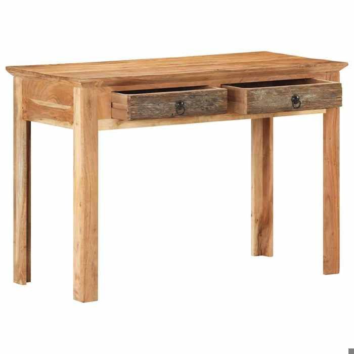 Magnifique Bureau 110x50x75 cm Bois de récupération massif poids: 25kg LL3986