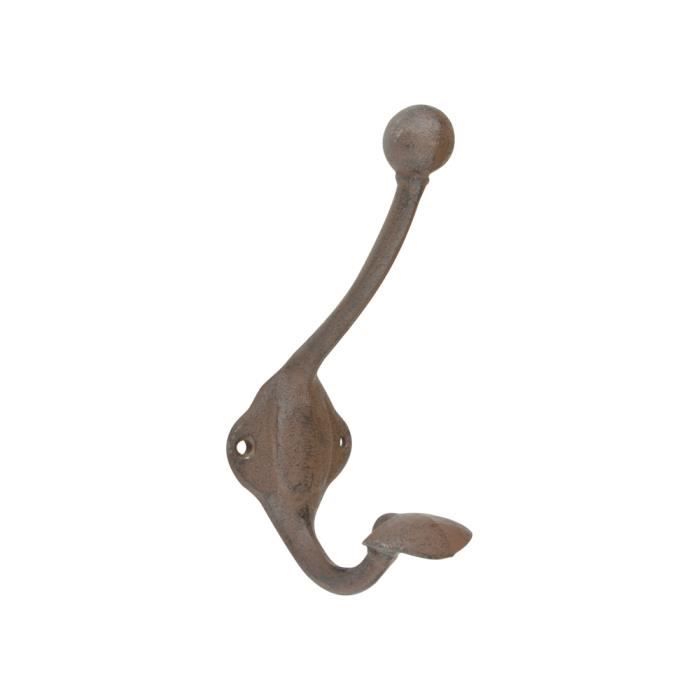 Patères et crochets - Patère pour chapeaux et vêtements - L 8 3 cm x l 6 cm x H 17 2 cm Marron
