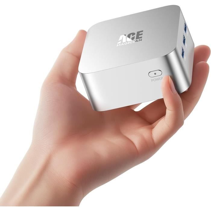Mini PC ACEMAGICIAN T8Plus - Intel N100, 16 Go LPDDR5, 512 Go SSD